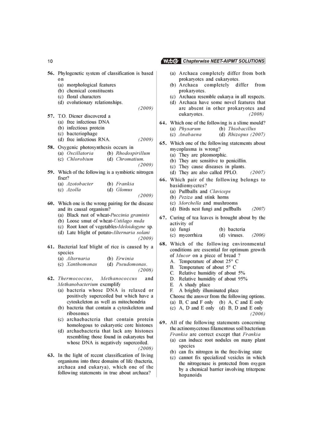 30 Years NEET AIPMT Chapterwise Solutions Biology Neet Exam PDF