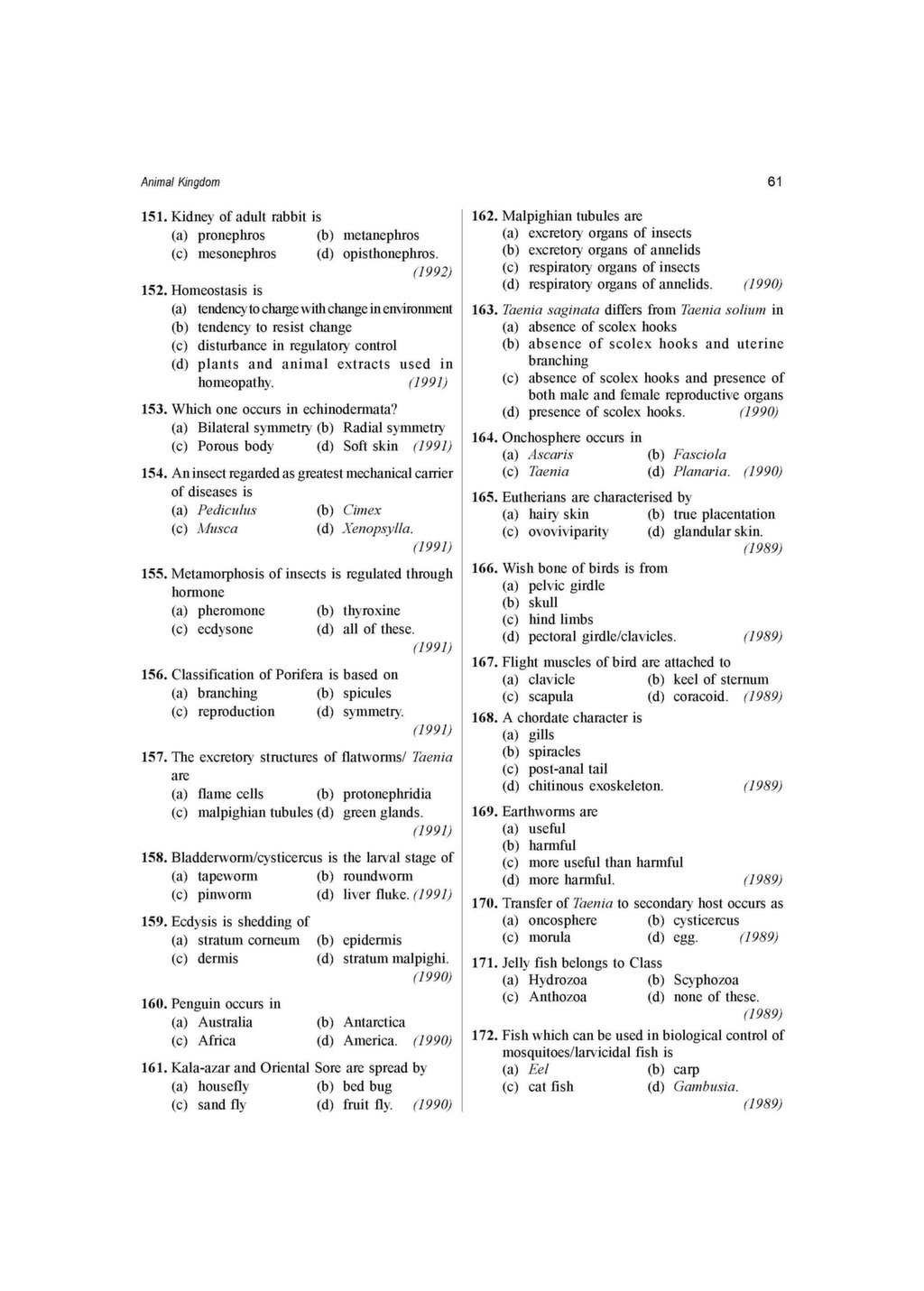 Years Neet Aipmt Chapterwise Solutions Biology Neet Exam Pdf