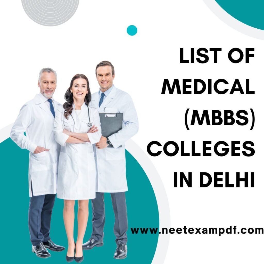 LIST OF MEDICAL COLLEGES IN DELHI