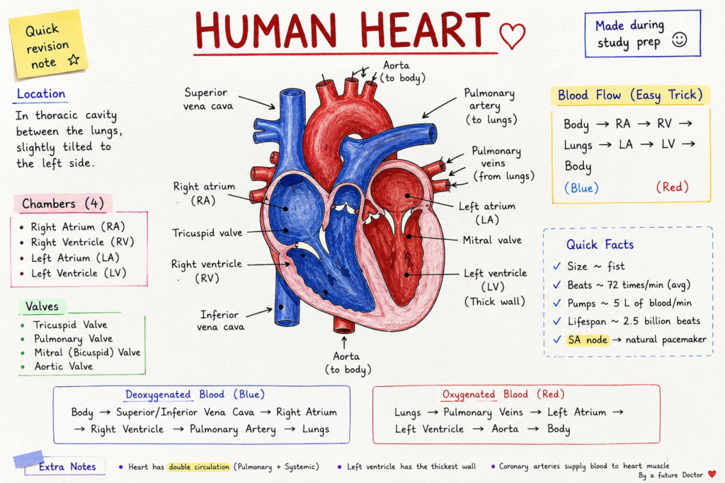 human heart diagram