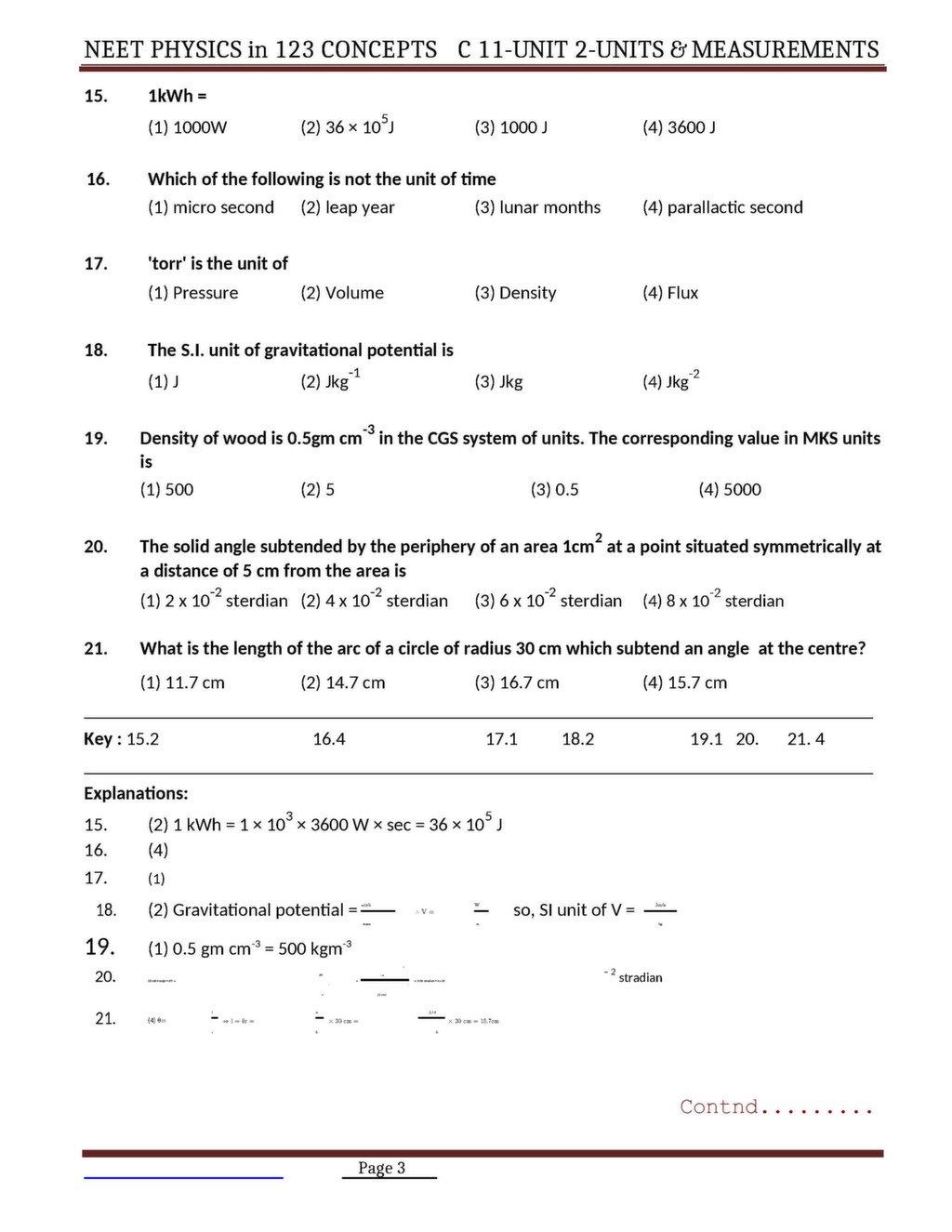 Class 11 Physics Ch Units And Measurements Important Questions